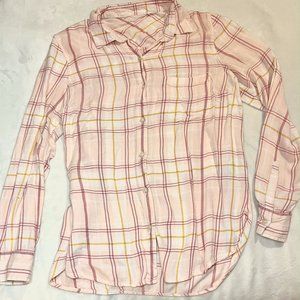 Pink and yellow flannel blouse!